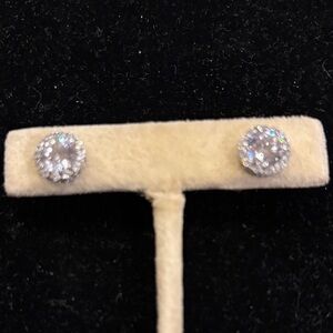 Elegant Sterling Silver Stud Earrings 925